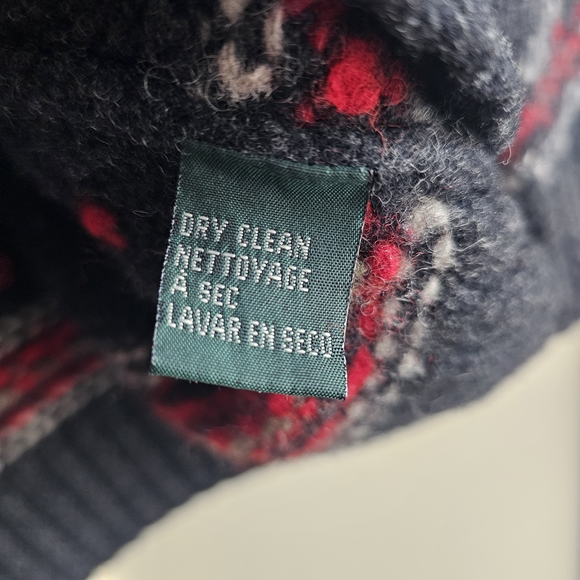 Lauren Ralph Lauren Hand Knit Wool Blend Sweater Size L READ - Picture 4 of 7